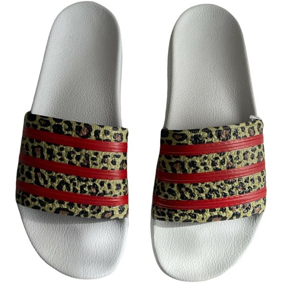 adidas Other - 🔧Men’s Slides Size 11 adidas adilette  stripes Style FX5845 White/ Orange/Brown